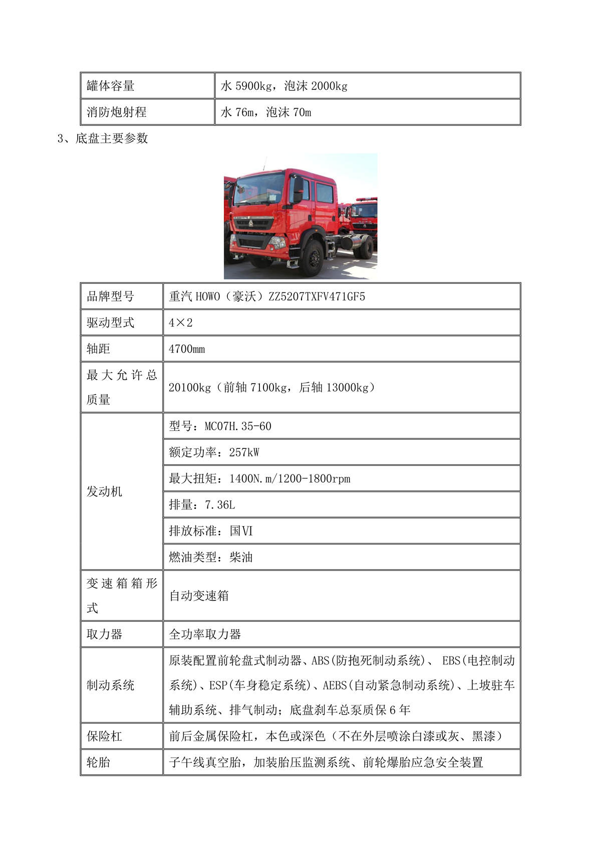 BLT5190GXFPM80Z6-泡沫消防车—8方豪沃4700—4×2C自动变速箱_03.jpg